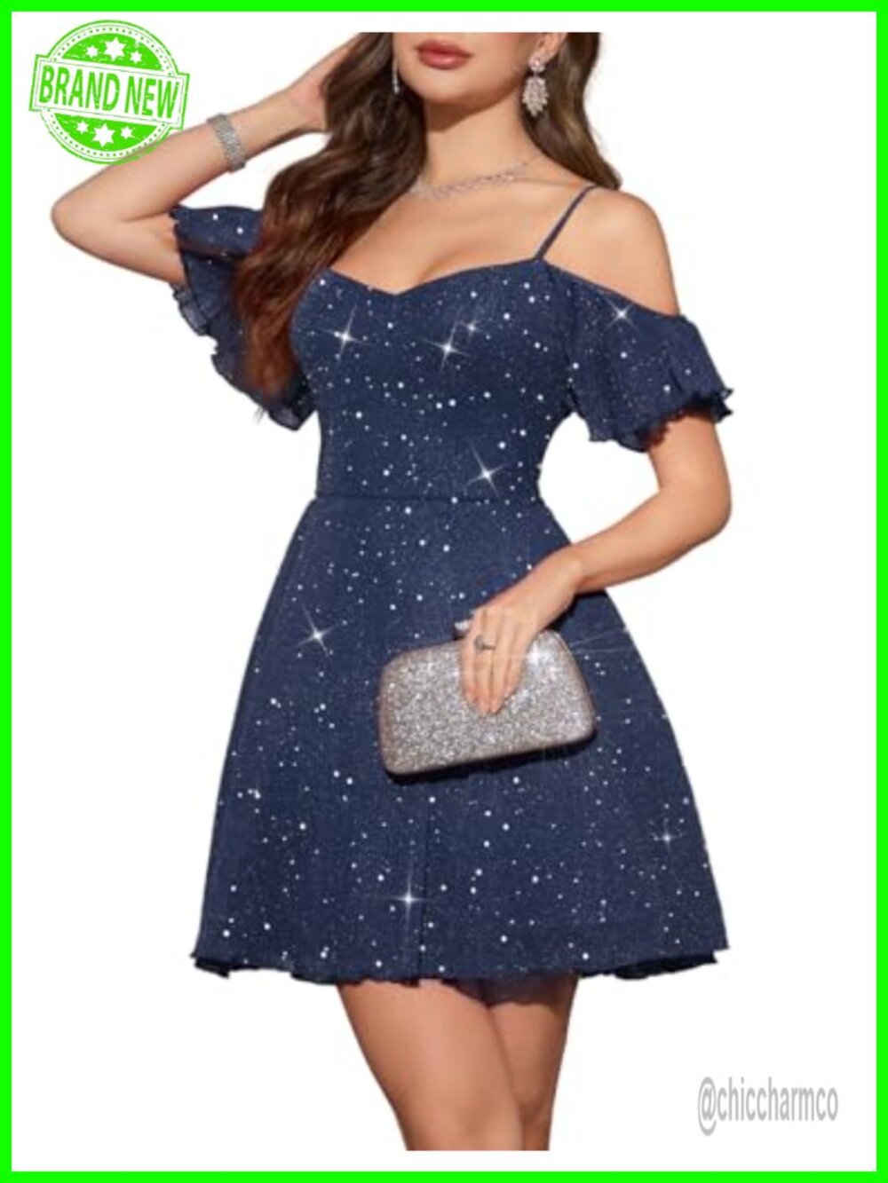 Sparkly Sequin Tulle Homecoming Dress Sweetheart Fit Flare